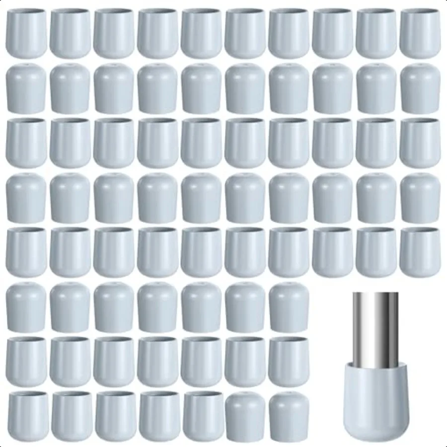 

72 Pcs Folding Chair Leg Caps 7 8 Inch Heavy Duty Plastic Chair End Caps Chairs Foot Covers Metal Chairs Leg Floor Protectors N