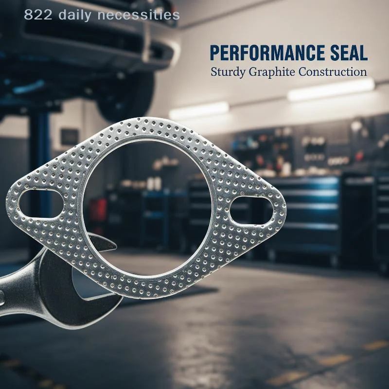 convenient1Pc Universal Exhaust Flange Gasket High Temperature Reinforced Sealing Pad for Car Muffler Joint Replacement