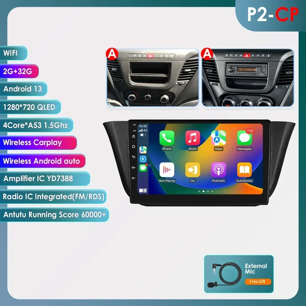 Android Autoradio Voor Iveco Dagelijks 2013-2021 Multimedia Videospeler Navigatie Stereo Gps Carplay Android Auto Octa Core 7862