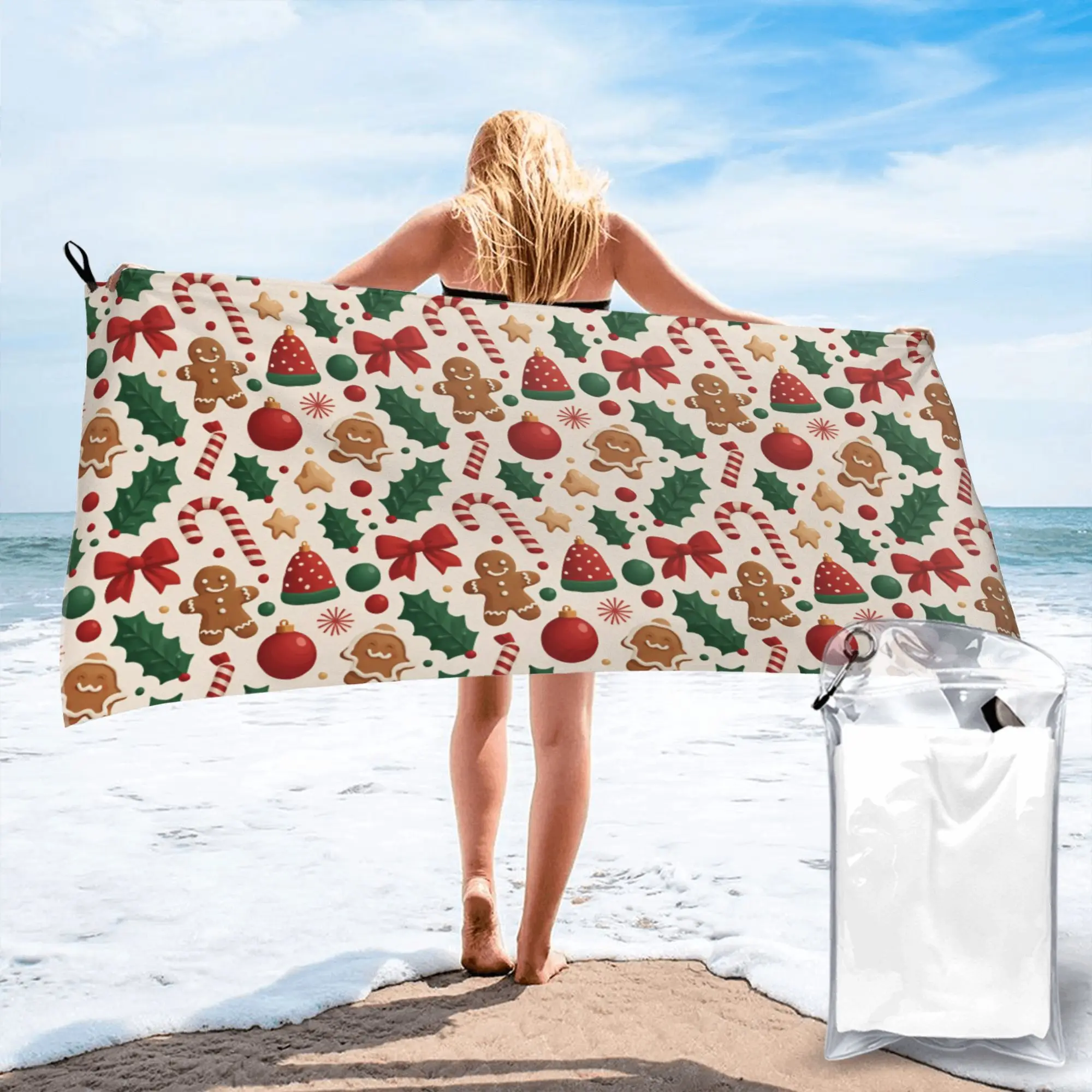 Unnamed AI-generated image Beach Towel Soft Microfiber Quick Dry Absorbent Quick Towels For Pool