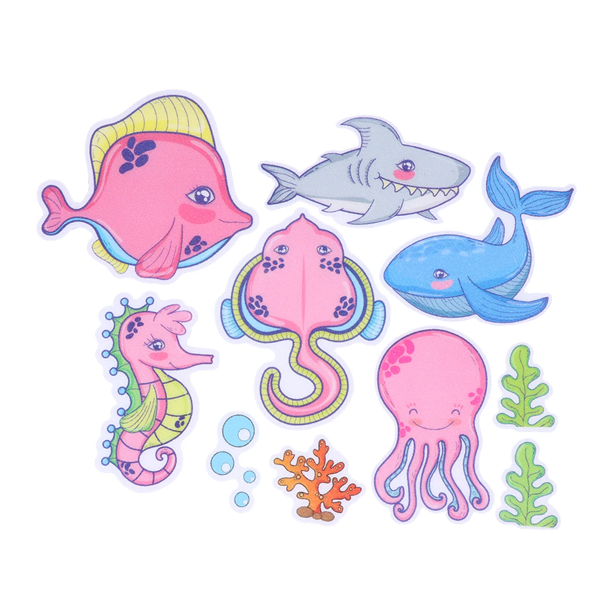 

10pcs Colorful Marine Fish Anti-Slip Self-adhesive Sticker Creative Decals for Bathroom Bath Tub Shower Surfaces