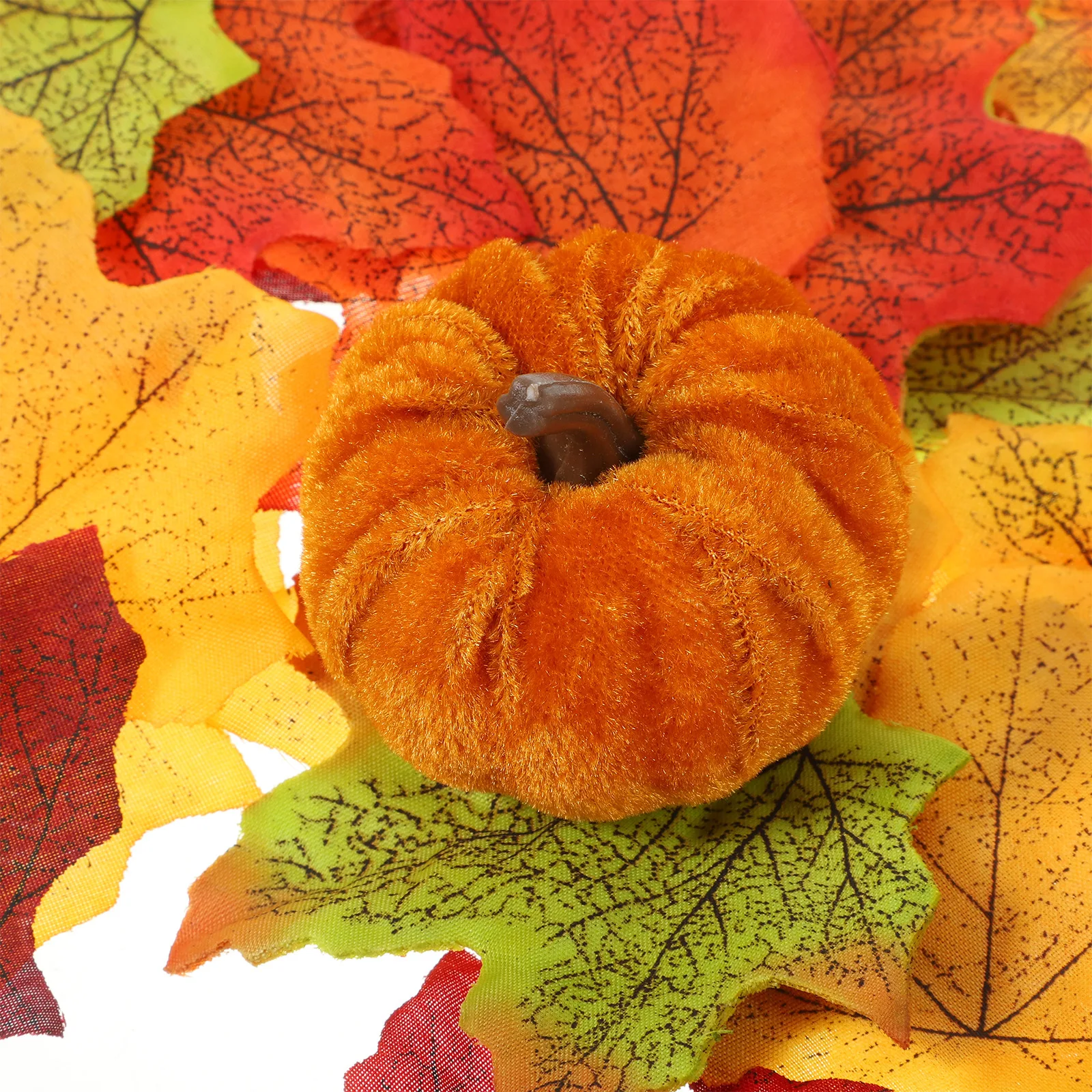 

1 set Flannel Foam Pumpkins Maple Leaves Decor Set 5 5cm 8cm Size Multicolor Harvest Thanksgiving Fall Home DIY
