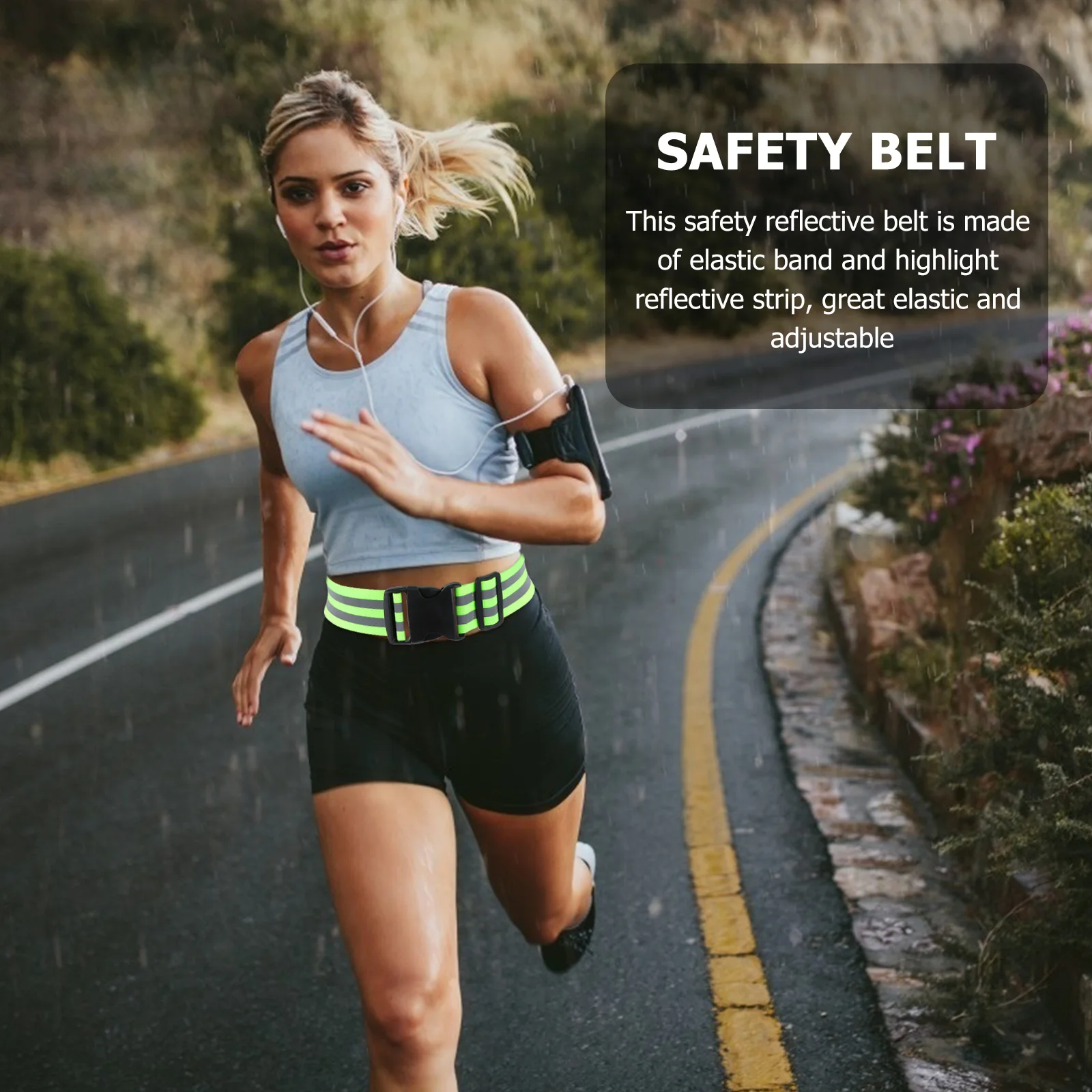 

2 pcs Reflective Arm Bands Adjustable Safety Belt For Night Running Cycling Walking Durable Lightweight Workers Police Outdoor