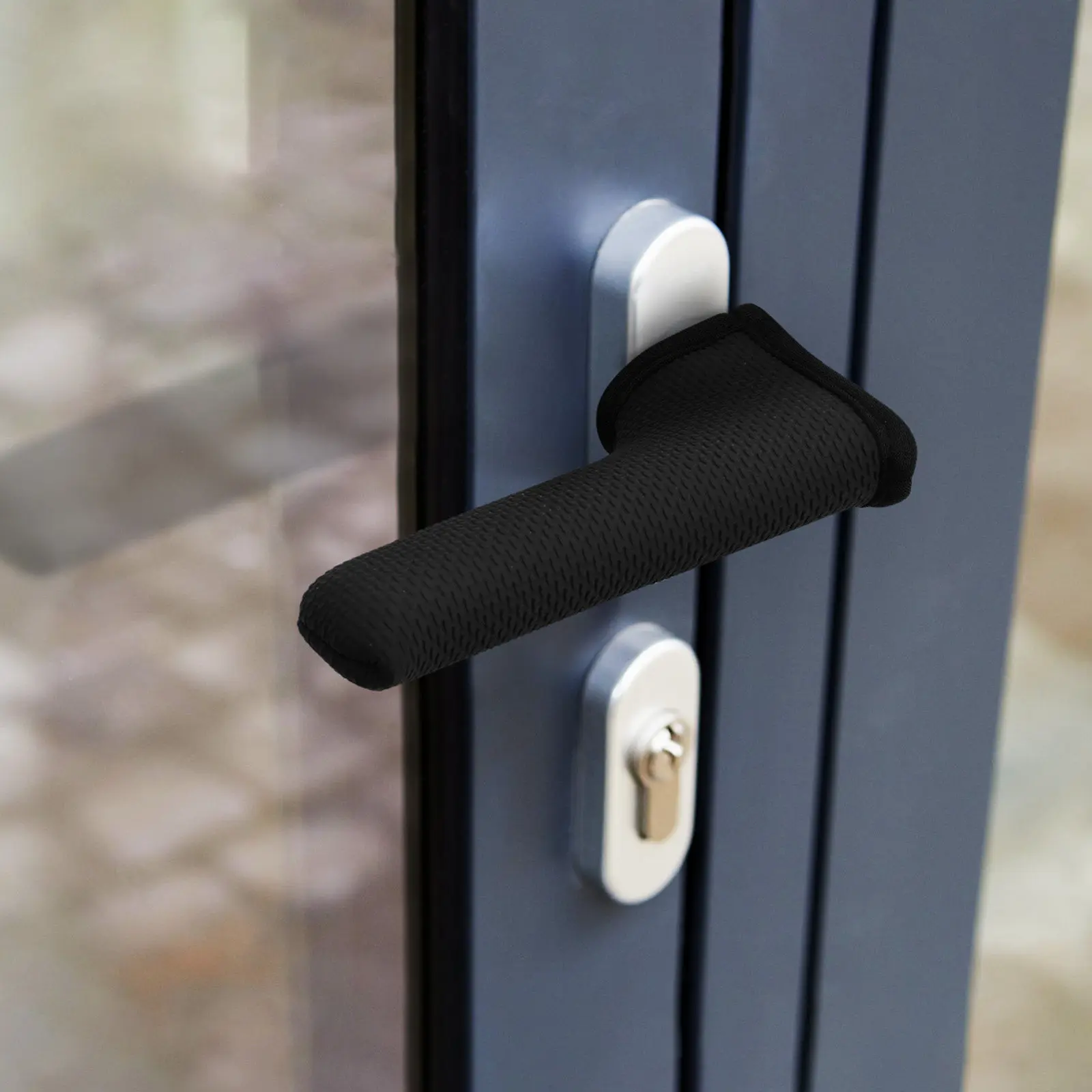 4Pcs Door Handle Protector Grip Enhanced Door Knob Cover Anti-Slip Comfortable Handle Cover for Heat Cold Protection Universal