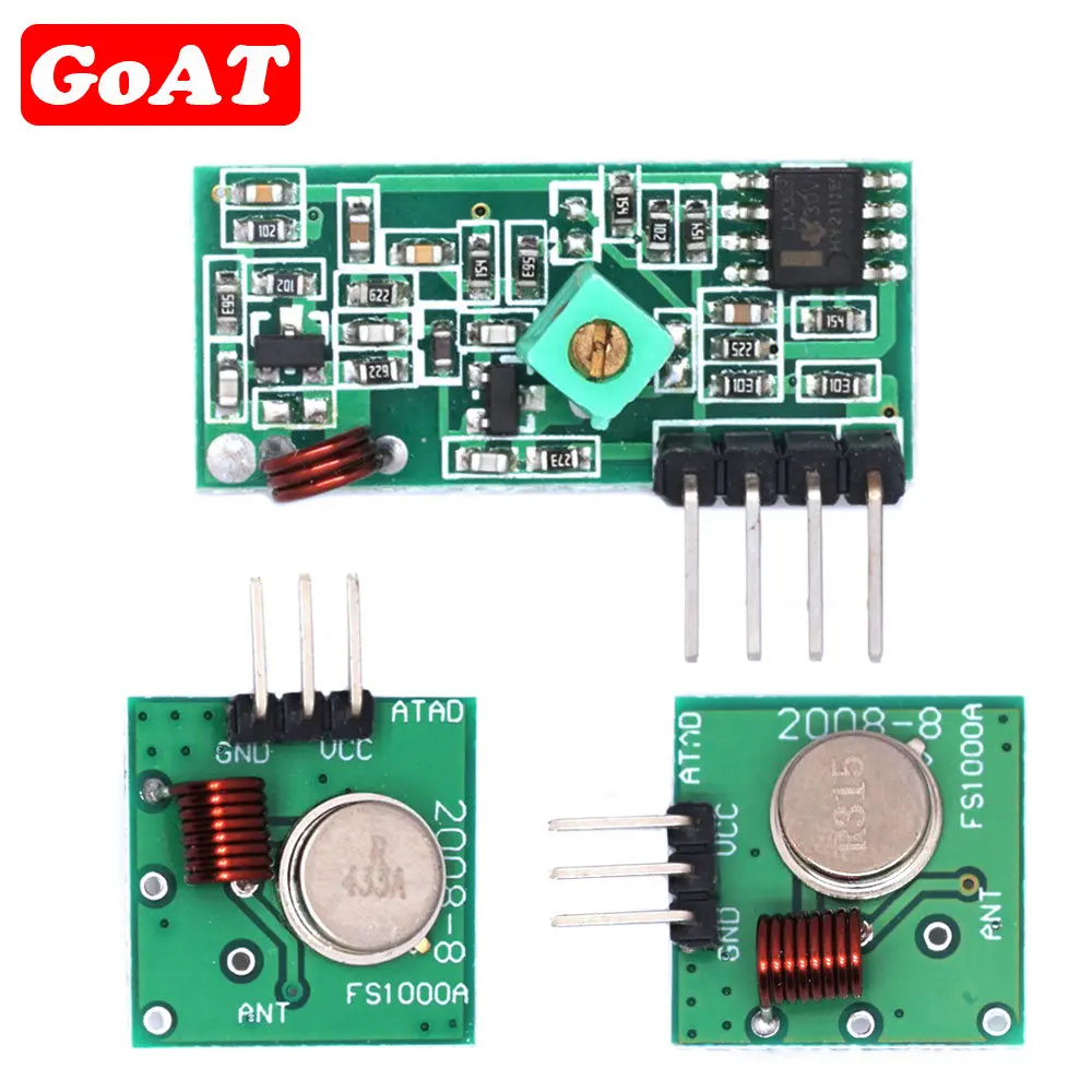 433Mhz RF bezprzewodowy moduł nadajnika i zestaw odbiornika 5V DC 315MHZ bezprzewodowy dla Arduino Raspberry Pi /ARM/MCU WL Diy Kit