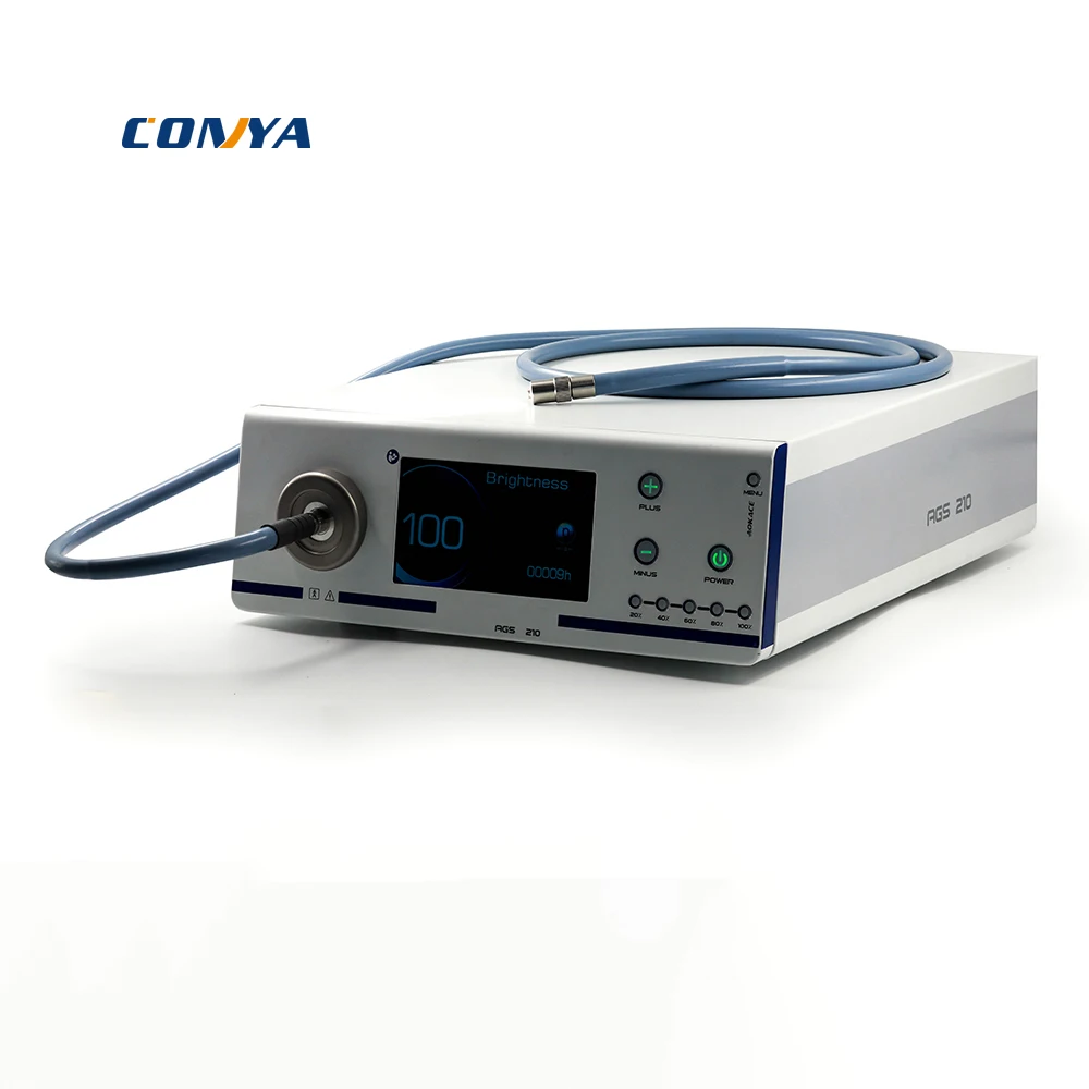 Medical Endoscopy 100 Watt LED Light Source 30000 Hours With Color Screen Metal Shell