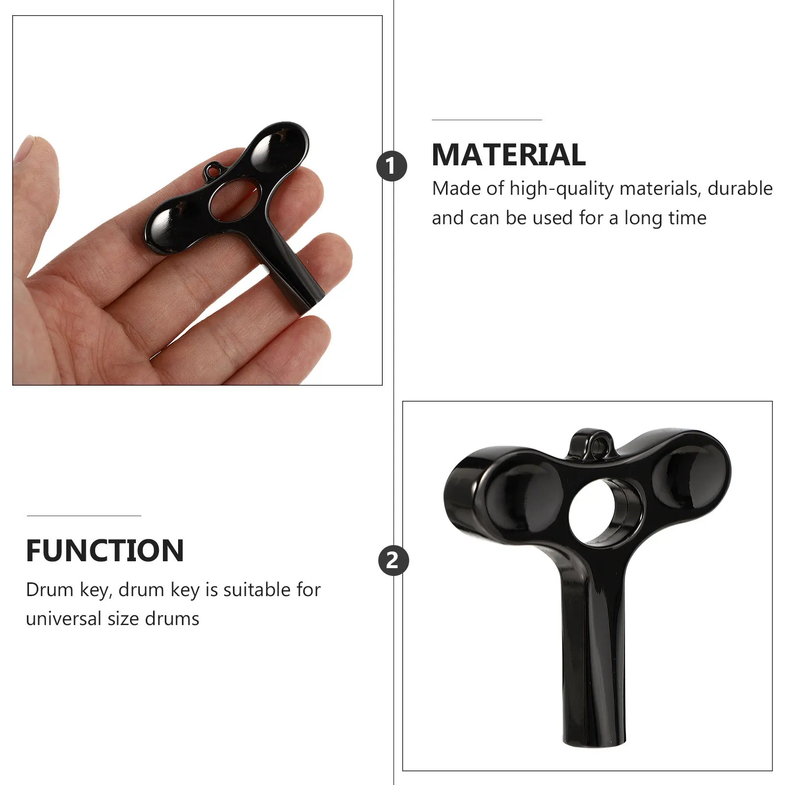 

1Pcs Drum Key T-Shaped Wear-Resistant Drum Adjustment Wrench for Drums Snare Jazz Hand Drummer Continuous Motion Key