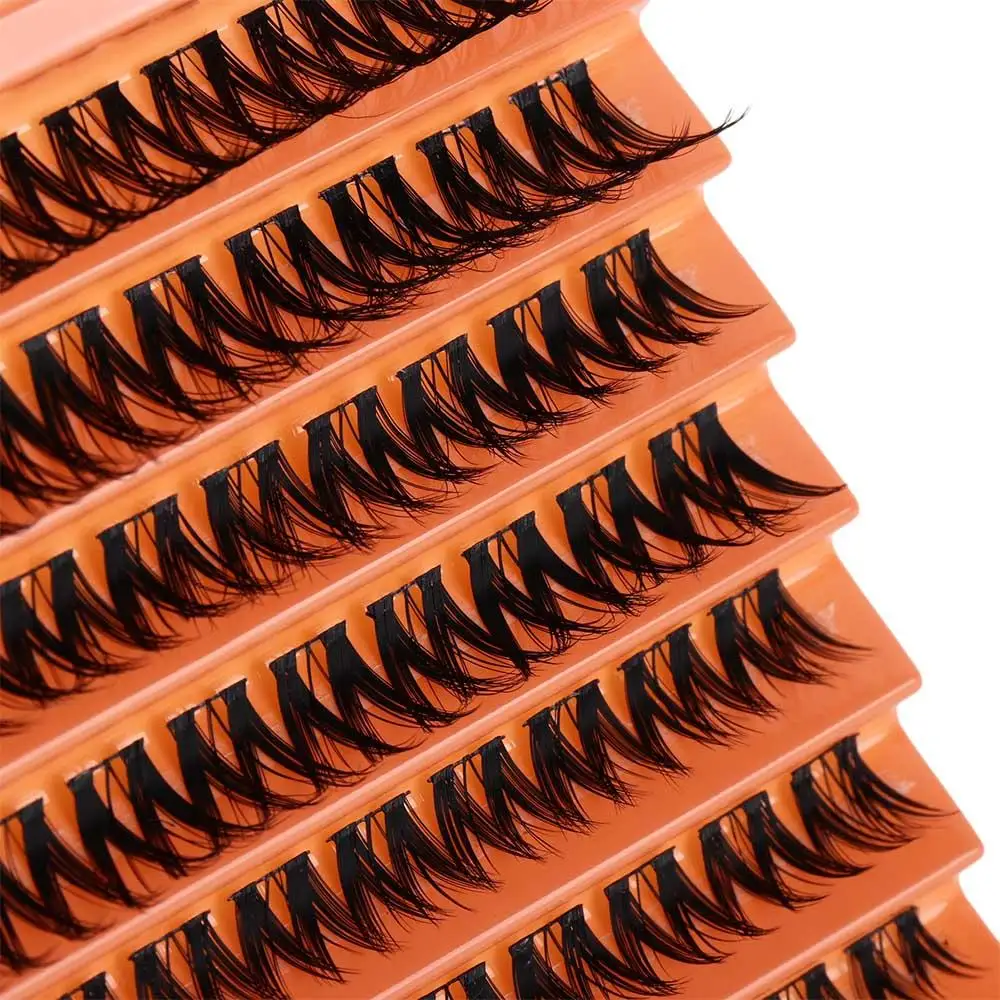 63Cluster/Box Soft Individual Cluster Eyelashes Lashes Extension DIY Fluffy Cross False Eyelashes Fairy C Curl