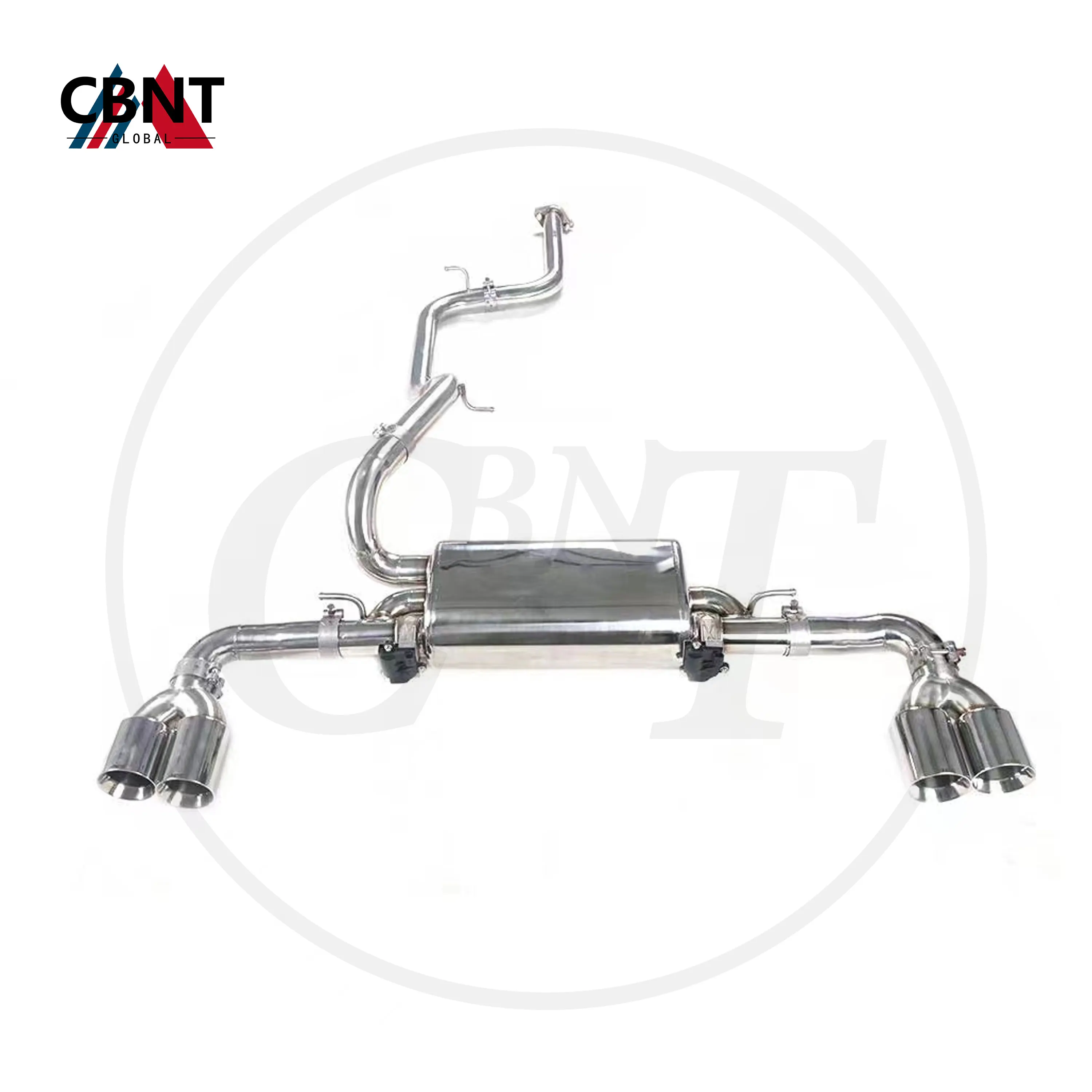 CBNT Valved Exhaust Catback  for Volvo V60 S60 XC60 3.0T Exhaust-pipe with Valve Muffler High Quality SS304 Exhaust System