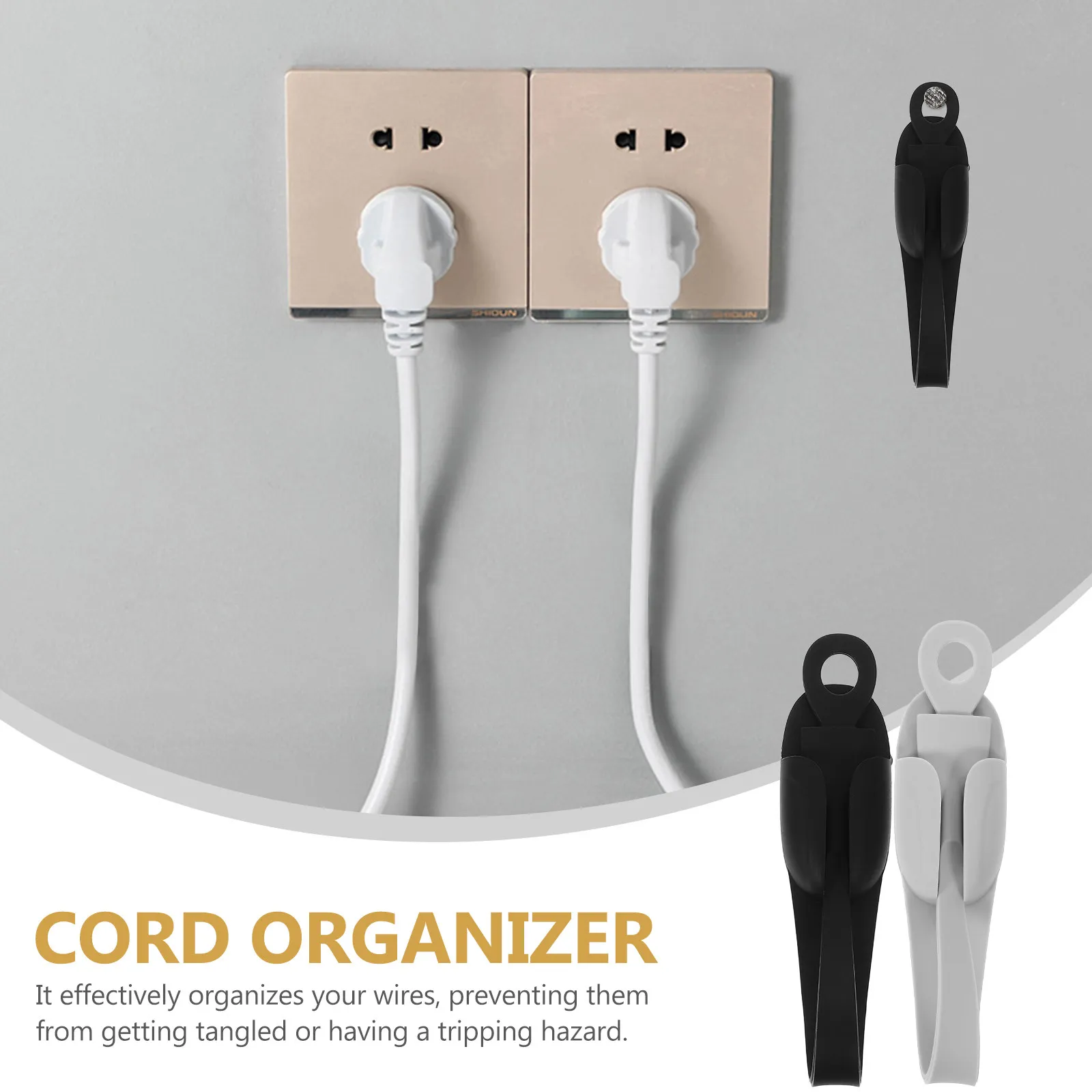 6Pcs Kitchen Appliance Wire Organizer Sticky Cord Holder Reusable Cable Winder for Tidy Appliance Cord Management