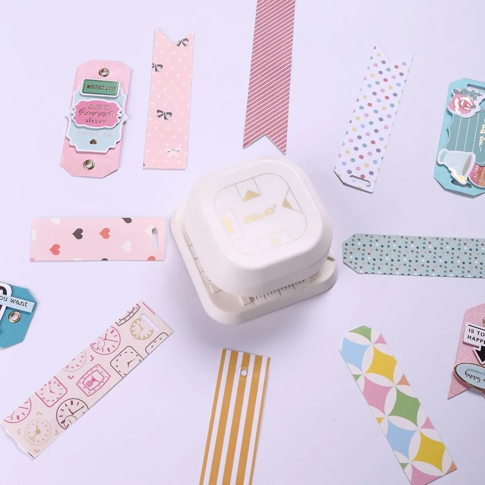 4 In 1 Tag Punch Corner Rounder Cutter Papier Label Punch Voor Scrapbooking Kaart Voor Diy Papieren Kaart Fotokaart Maken Benodigdheden