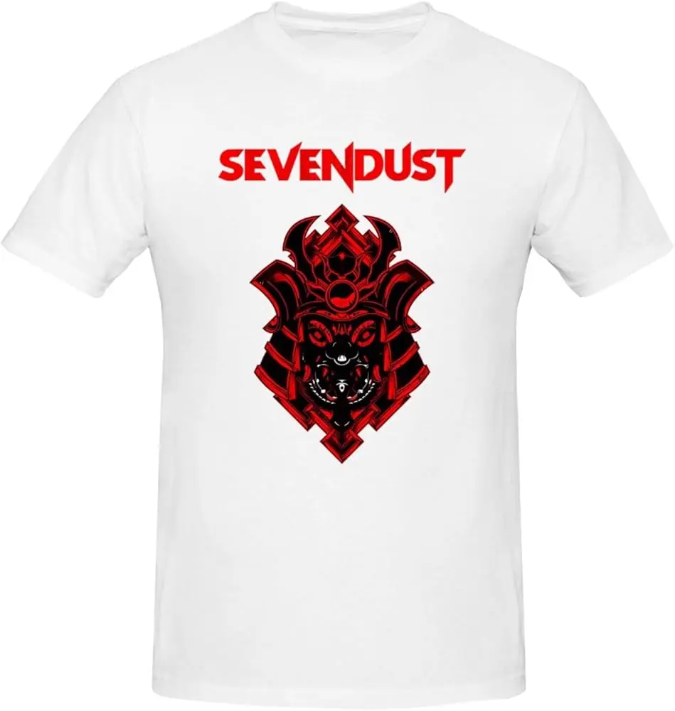 Sevendusts Shirt Men's Cotton Short Sleeve Top Fashion Crew Neck T-Shirt