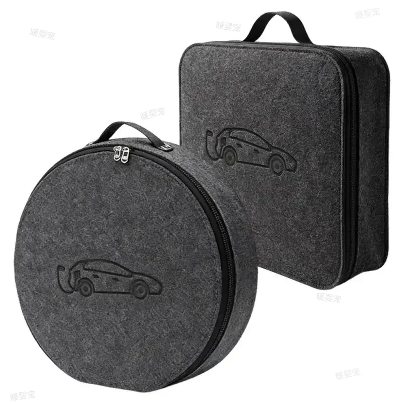 Portable EV Charger Cable Bag Car Charging Gun Storage Bag New Energy Vehicle Charging Gun Organizer Auto EV Charging Jumper Bag