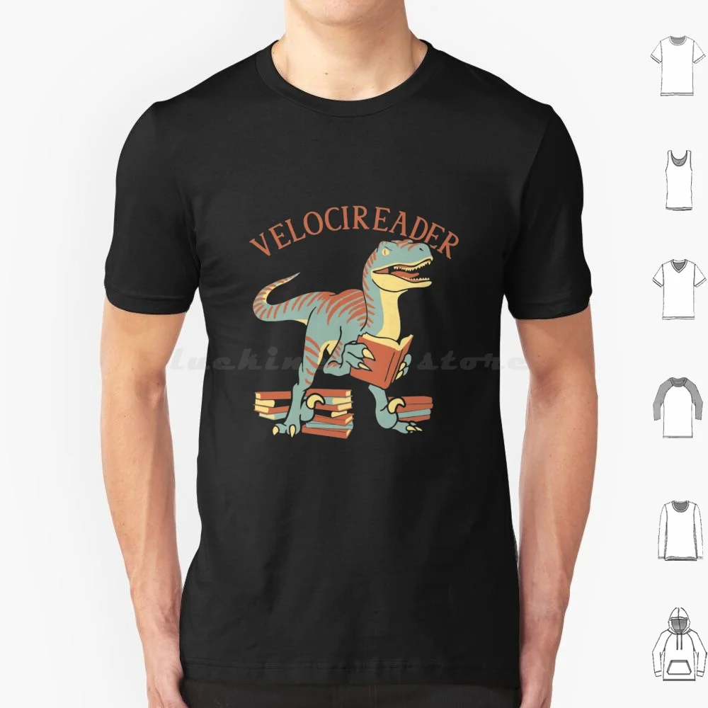 Velocireader Awesome Velociraptor Back To School T Shirt 6Xl Cotton Cool Tee Velocireader Velociraptor Back To School Books