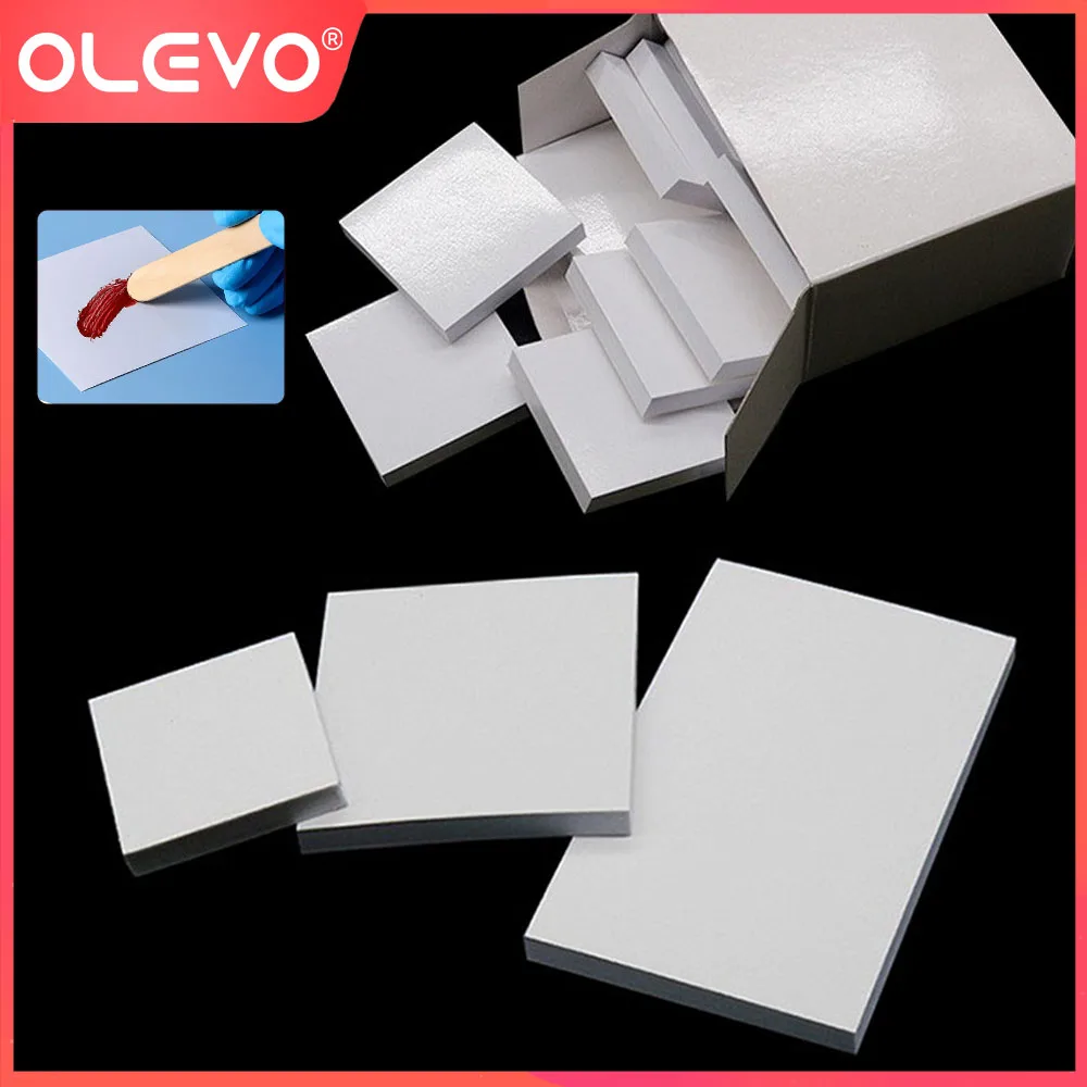 

50 Pcs Dental Mixing Paper Dispoable Thickening White Cement Powder Mixing Pad S/M/L for Dentistry Silicone Impression Materials