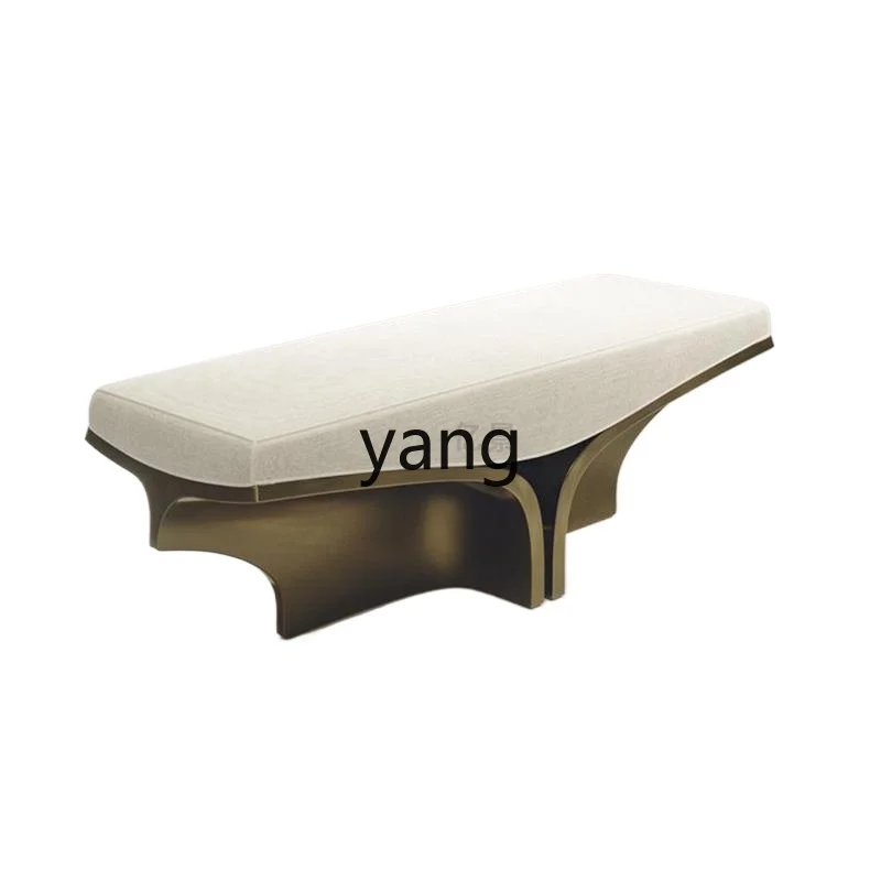 Lhh light luxury metal bedside stool household bedroom modern simple bedside shoe changing stool