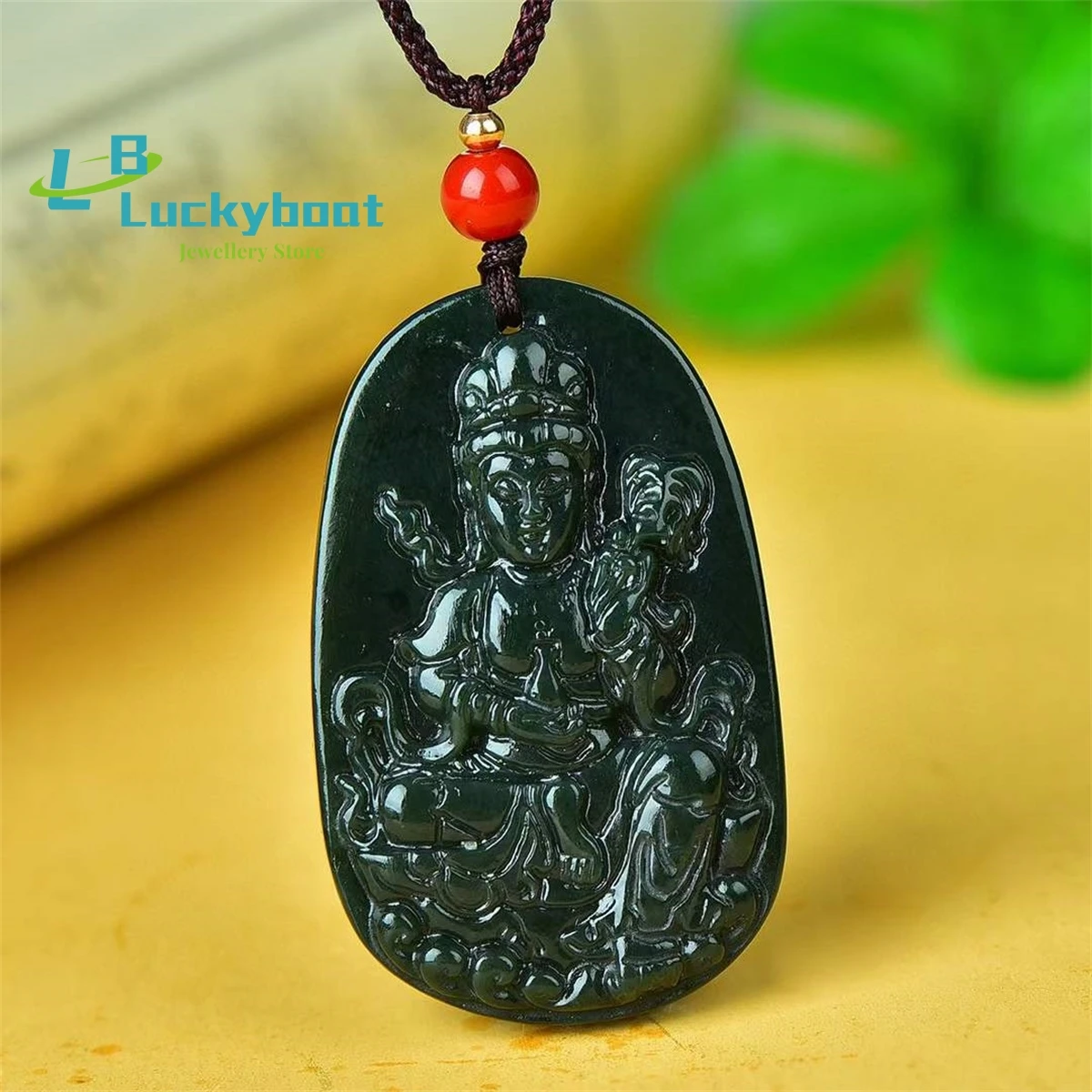 Natural Hotan Jade Guanyin Pendant Simple and Generous Personality Exquisite Fashion Versatile Men and Women