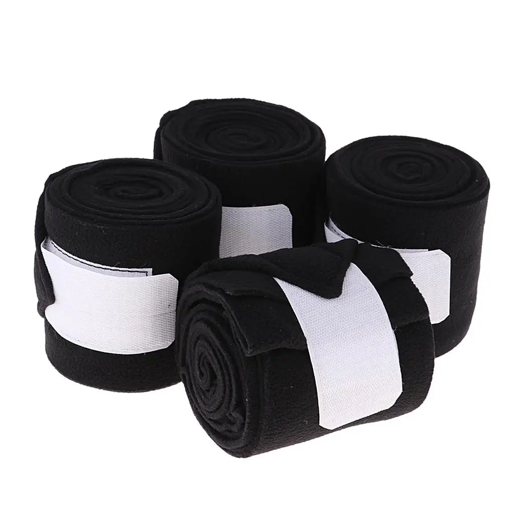 4팩 다리 랩 부드러운 양털 말 승마용 다리 말 장비