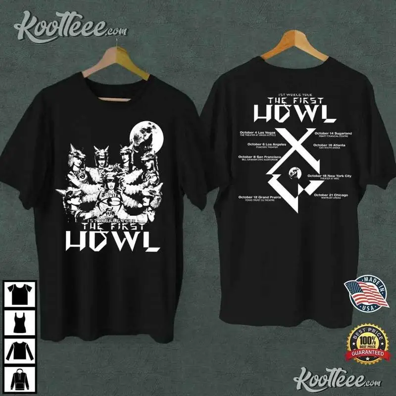 Xg 1St World Tour The First Howl Two Sides T Shirt Full Sizes S 5Xl Multicolor