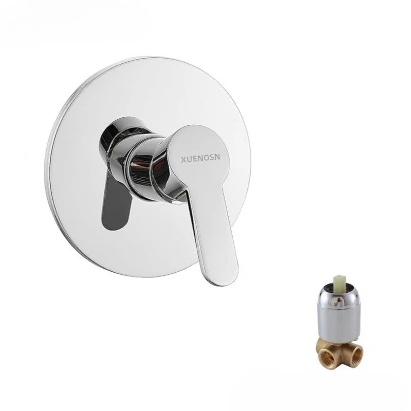 Brass Mixing Faucet Bathroom Faucet Mixer Concealed Dual Function Hot and Cold Valve Control Valve