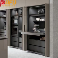 Modern Smart And Pocket Door Kitchen Cabinets Complete Sets