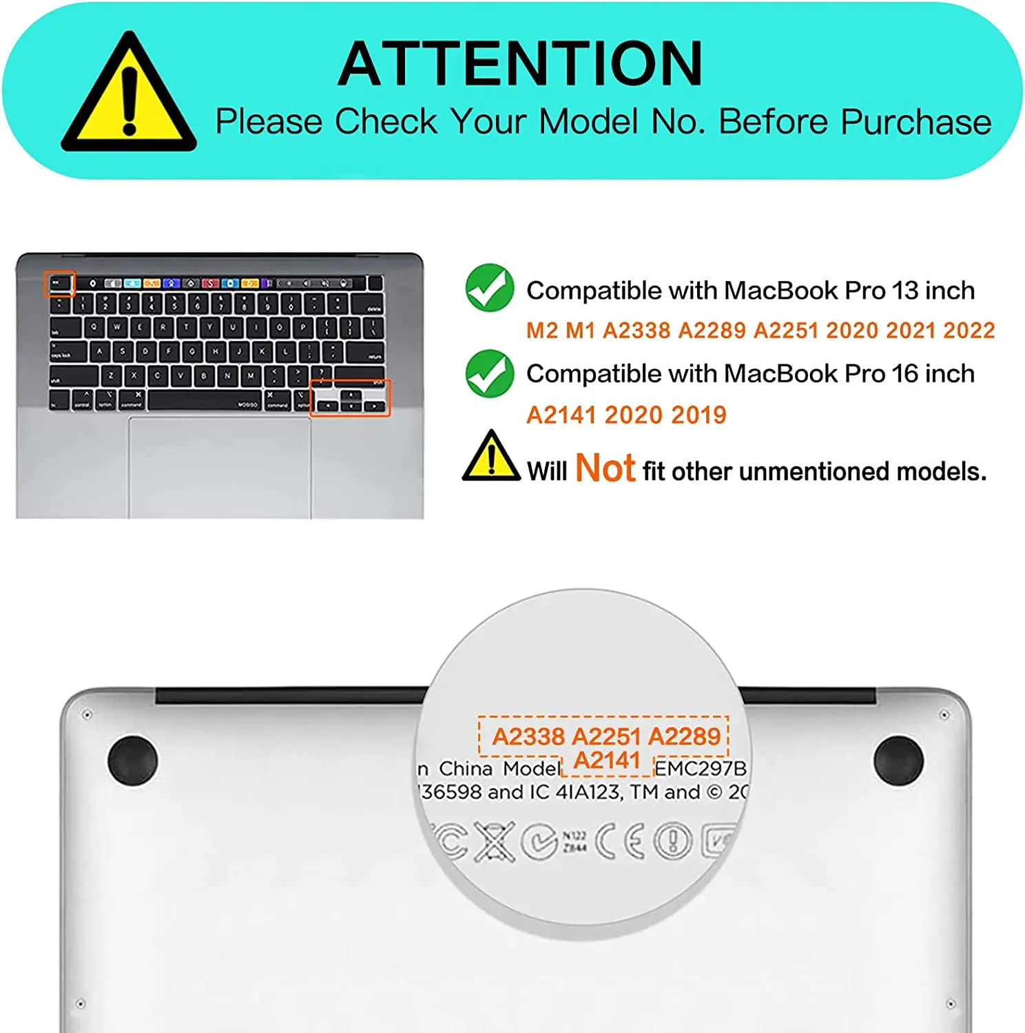 Keyboard Cover US Layout for MacBook Pro13