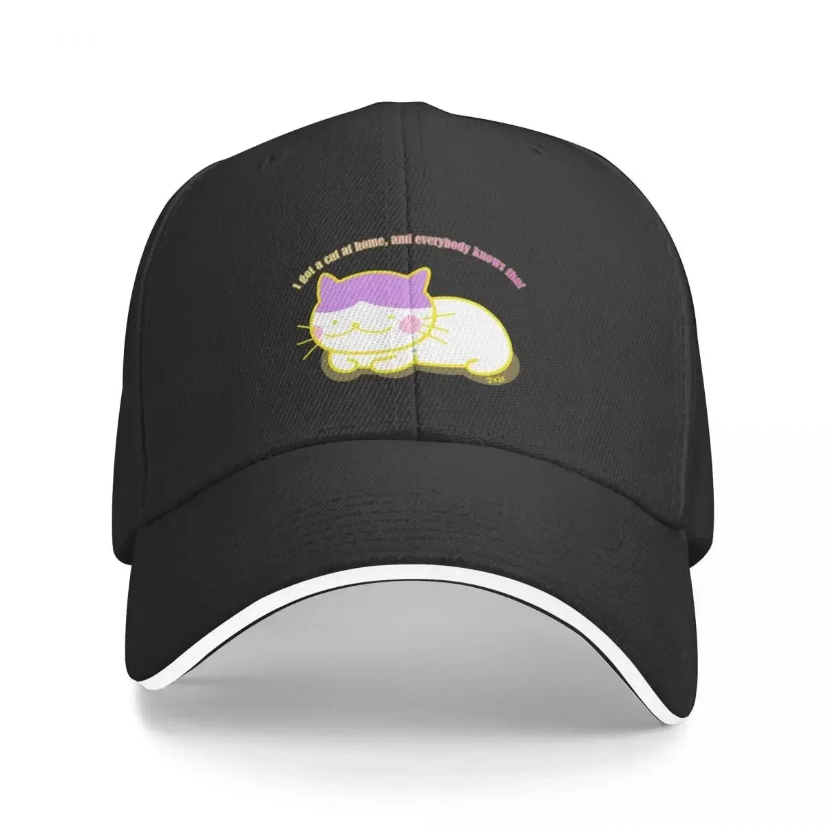 I got a cat at home, and everybody knows that@ Maeko  River Baseball Cap Anime Hat Streetwear Women's  Clothing Men's