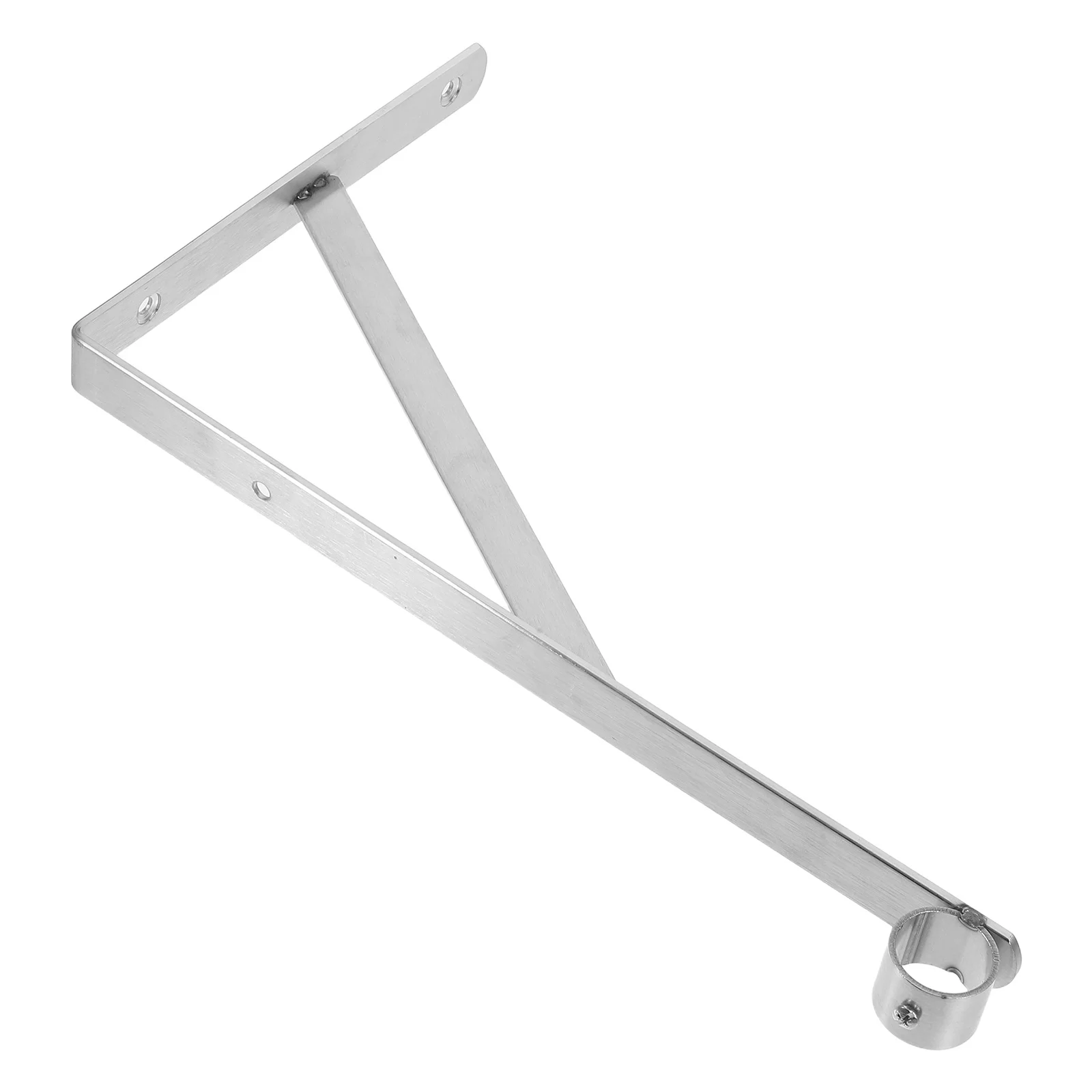 

Stainless Steel Closet Rod Bracket Heavy Duty Space Saving Wall Mount Clothes Hanger Support Triangular Closet Pole Holder