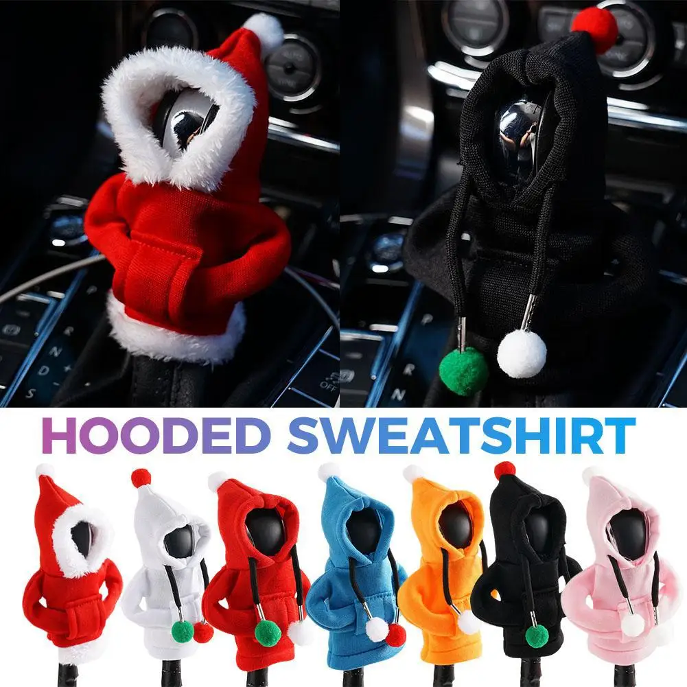 Car Gear Lever Shift Cover Car Hoodie Speed Lever Sweatshirt Cover Car Shift Lever Cover Changes Hoodie Christmas Car Decor