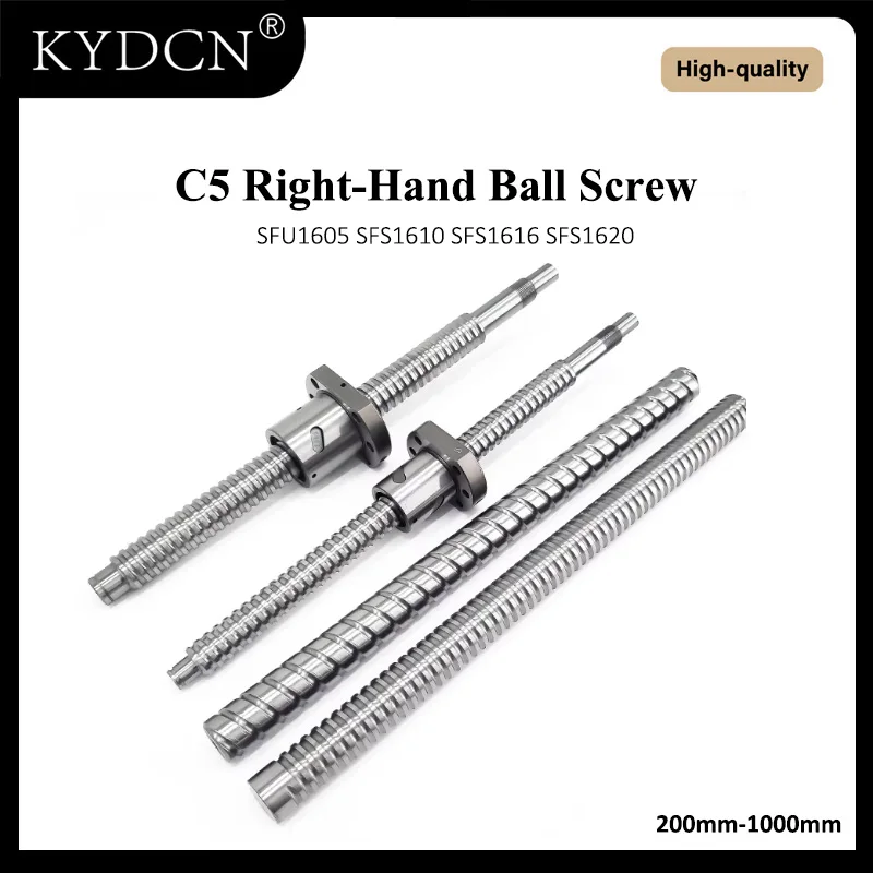 

Шариковый винт C5 16 мм SFU1605 SFU1610 SFS166 SFS162 SFS1610 с гайкой, длина 200-1000 мм, для 3D-принтера