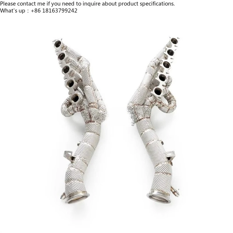 SS304 Performance Exhaust Manifold Header Assembly for Audi R8 V10 5.2L 2010-2019 High Flow Racing Tuning Parts Wholesale