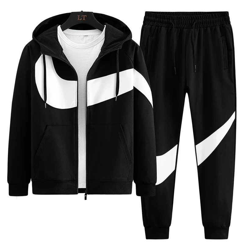 

Spring and Autumn New Fashionable Outdoor Sports Jacket Set for Men's Casual Loose Sports and Leisure High Quality Two piece Set