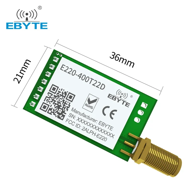 10PCS SEMTECH LLCC68 LoRa Wireless Module 433/470MHz 22dBm Long Range 5km E220-400T22D SMA-K UART RSSI Transmitter Receiver