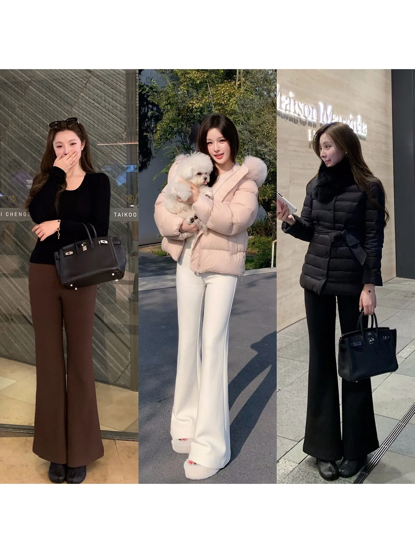 

Женские повседневные брюки с высокой талией из шелковистой ткани, на подкладке, с мультяшным принтом, легкие расклешенные, для офиса, однотонные