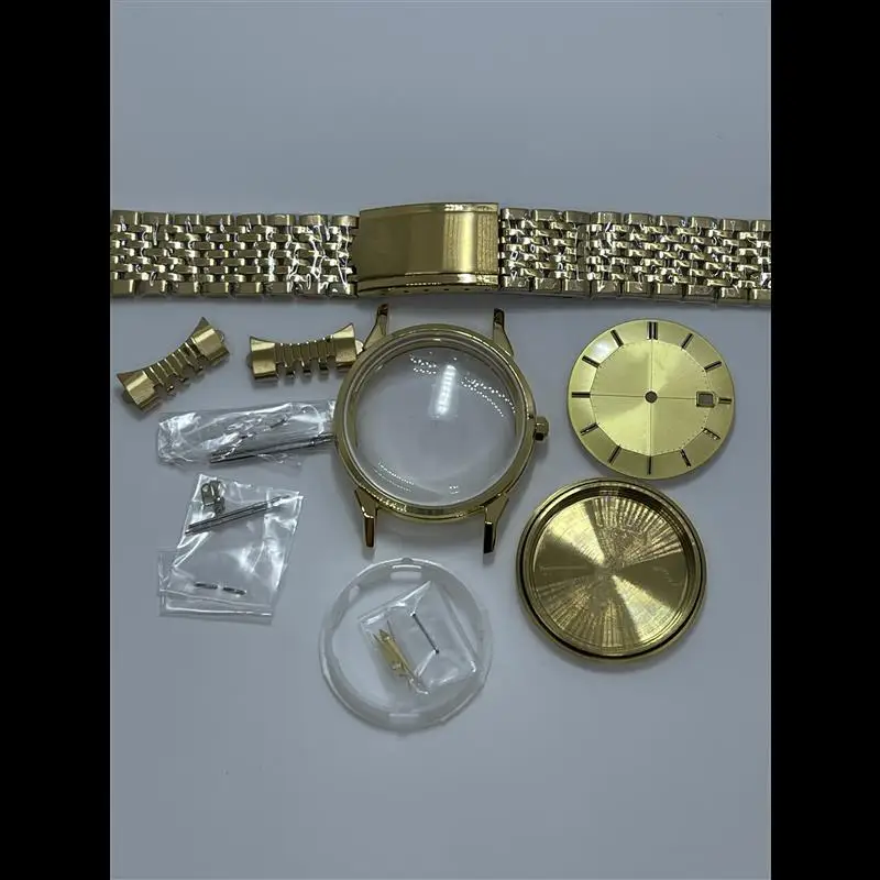 To 38mm Watch Case + Watch Dial + Strap Set Antique Old European Style Watch Accessories for 2836/2846/2879/2168/2834/8200