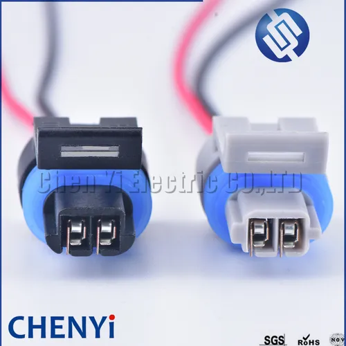 Imagen 2 del producto Conector de coche con Sensor ACT, colector de 2 pines/vías, temperatura del aire de admisión, IAT MAT, con cola de cerdo para GMC Delphi 12162197   con 20cm 20AWG