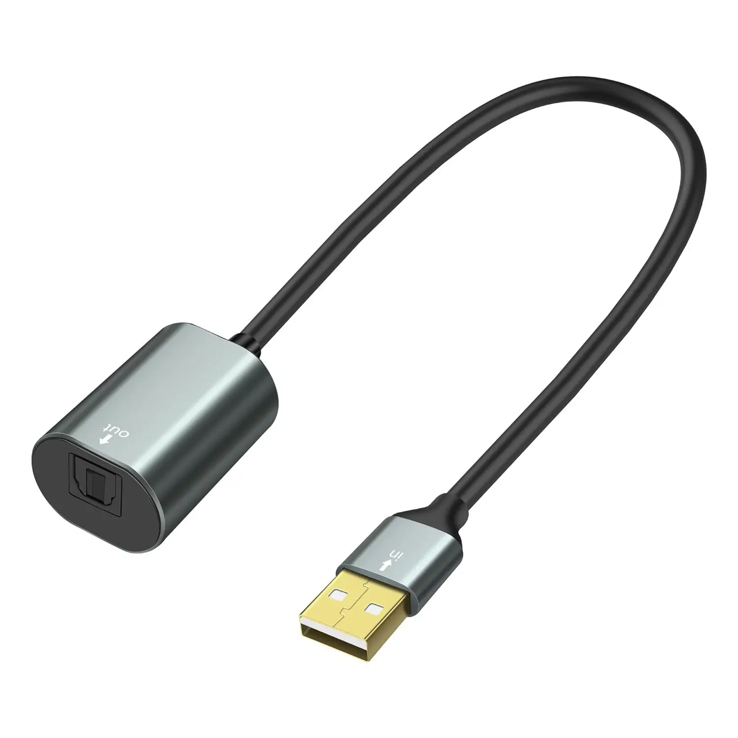 20cm USB A to TOSLINK Optical Audio Adapter,Unidirectional USB Type A to SPDIF Digital Converter,S/PDIF Female Audio Adaptor