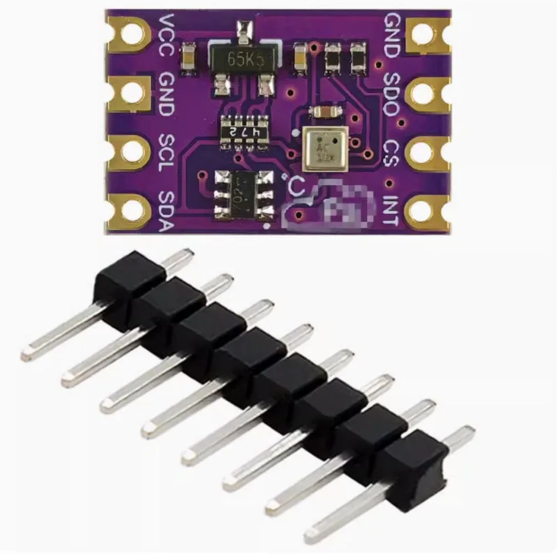 BMP580 High-Accuracy Barometric Pressure & Temperature Sensor - I2C/SPI Breakout Board Alternative to BME280/BMP388