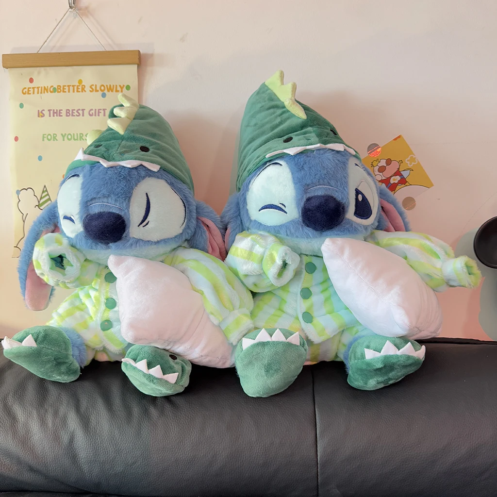 

New Dinosaur Pajamas Elf Disney Stitch Interstellar Baby Lilo & Stitch Plush Doll Sleepwear Stitch Plushies Children's Gift