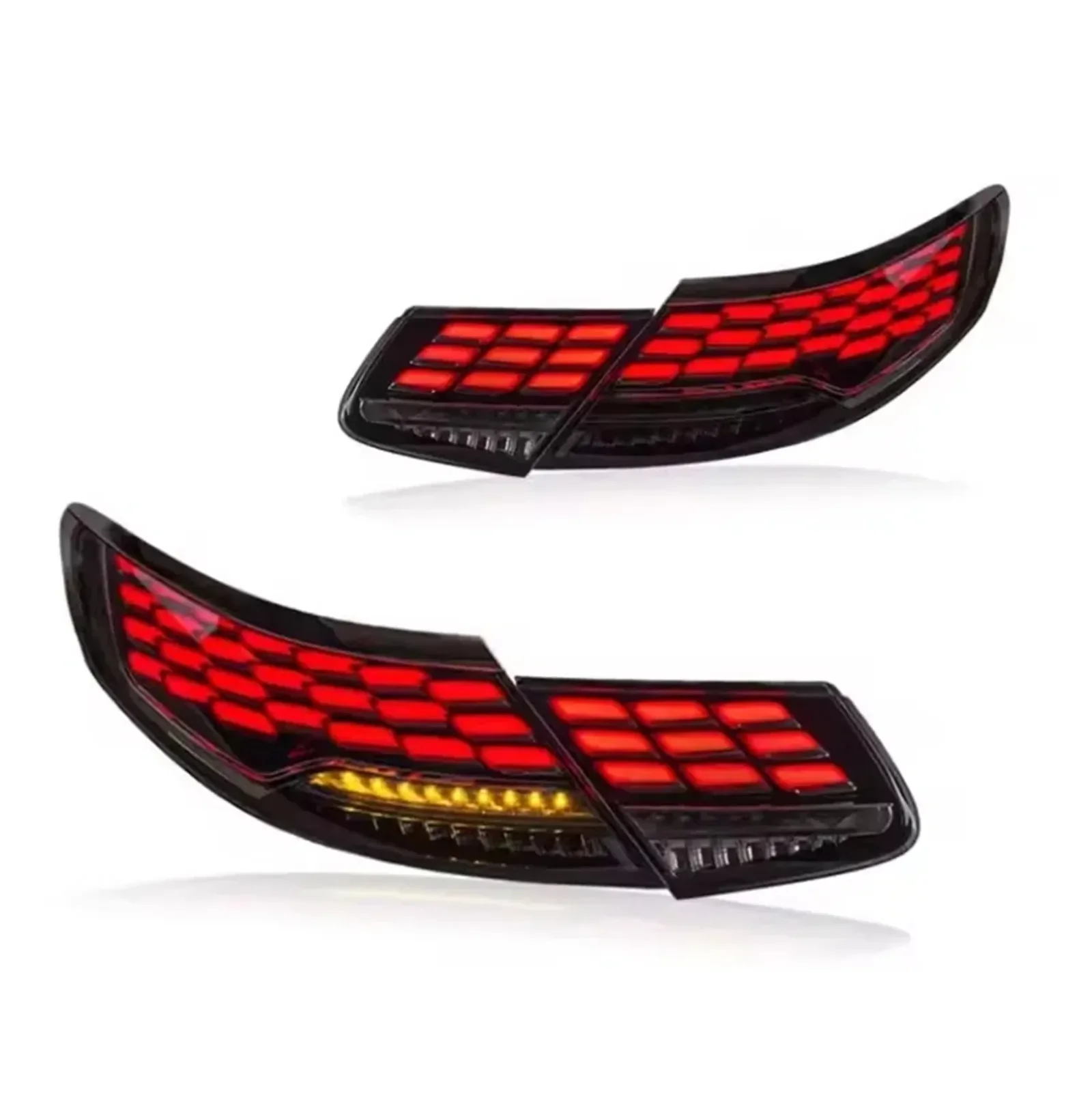Pair Dragon Scale Style LED Taillight Assembly Rear Lamp Upgrade for S Class C217 Coupe Car Tail Lights