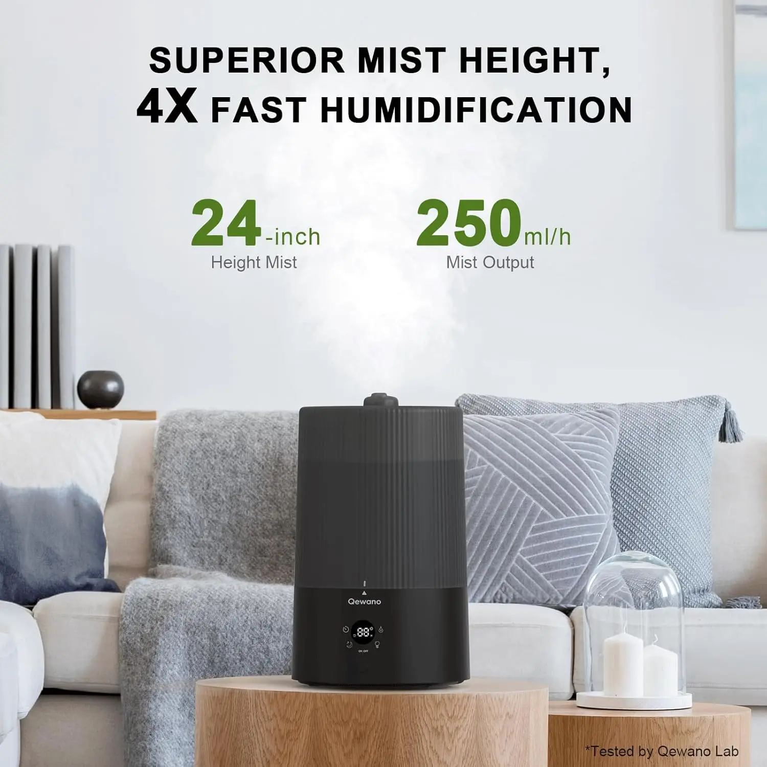 

4L Top Fill Ultrasonic Cool Mist Humidifiers for Bedroom, with Oil Diffuser and Nightlight, Lasts Up to 50 Hours, Auto Shut-Off
