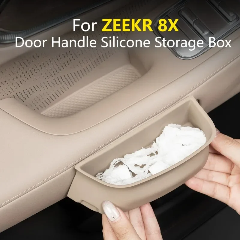Anti Slip Precise Fit Wear Resistant Interior Mod Car Accessories For ZEEKR 8X Door Handle Storage Box Door Slot Silicone Mat