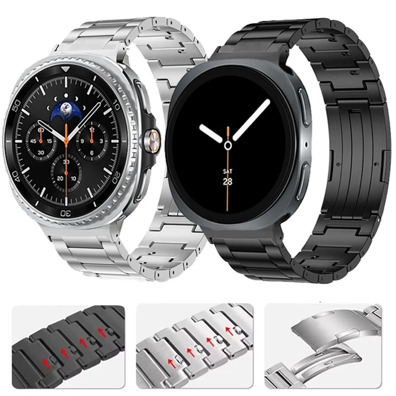 Quick-release Titanium Strap for Samsung Galaxy Watch 8/8 classic 44mm 40mm 46mm Bracelet Wristband Galaxy Watch 2025 Ultra 47mm