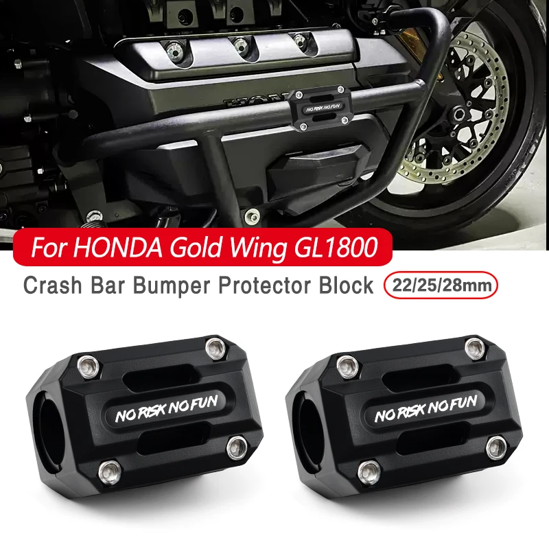 Motorcycle Bumper Engine Guard Protection Decorative Guard Block 22-28MM For HONDA Gold Wing GL1800 2001-2024 GL 1800 GOLD WING