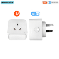 AU New Zealand Plug Tuya Smart WiFi 16A  APP Monitor Power Consumption Timing Remote Control ON OFF Works with Google Home Alexa