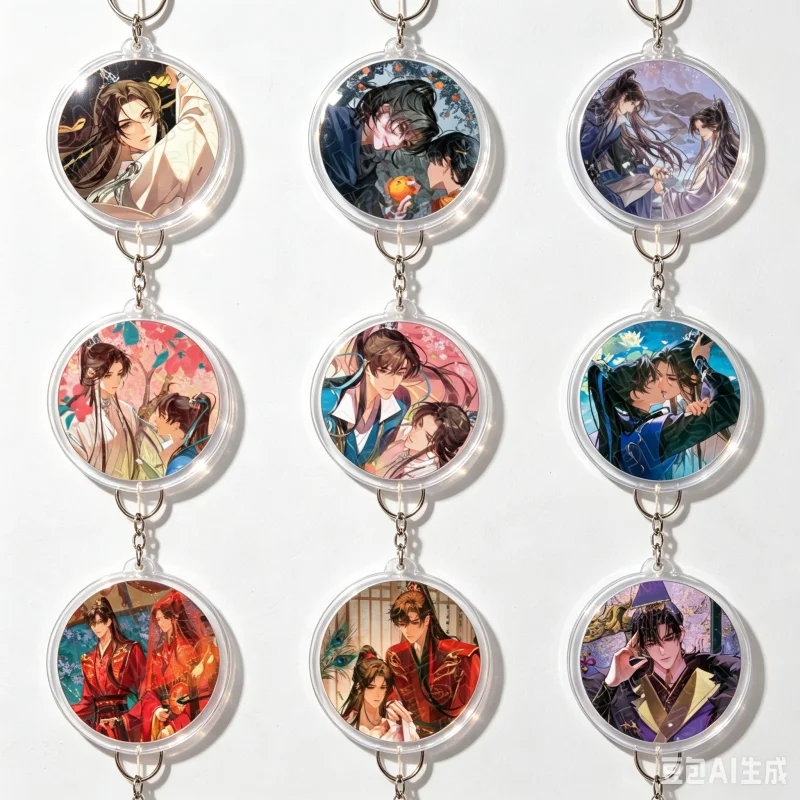 The Husky And His White Cat Shizun 6cm Chu Wanning Mo Ran Acrylic Keychain Bag Decorations Character Merchandise