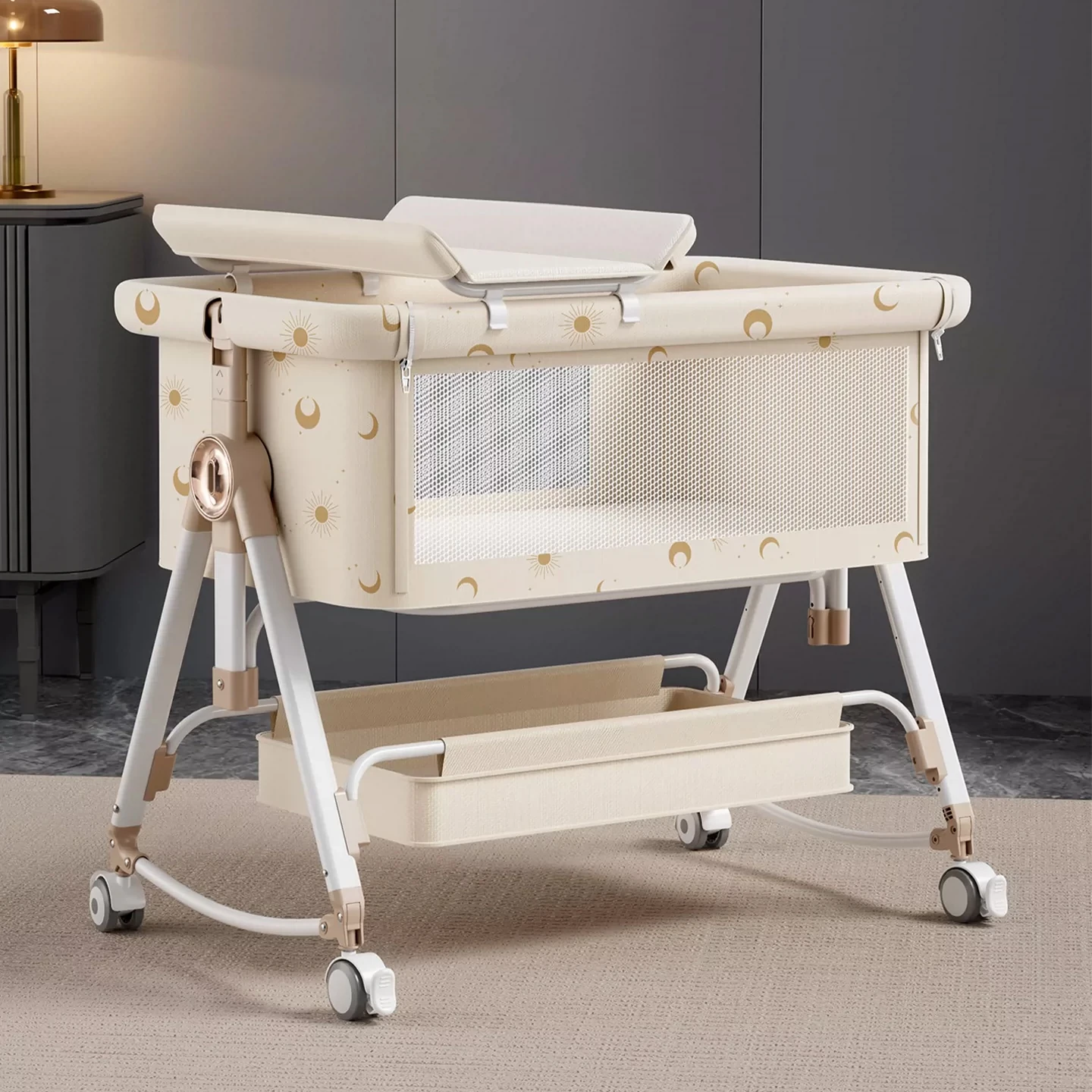 Baby Crib Newborn Baby Bed Multifunctional Baby Rocking Bed