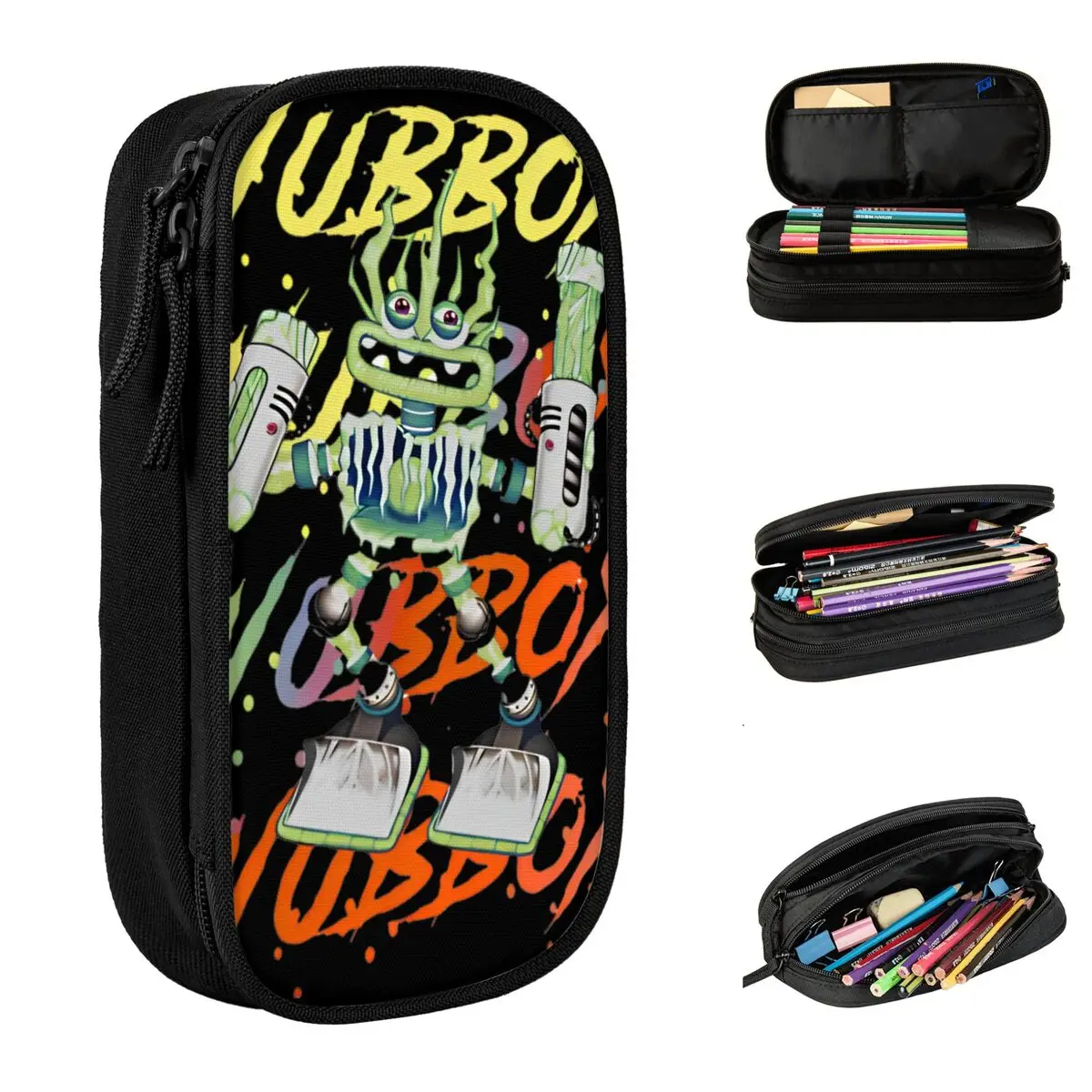 My Singing Monsters Wubbox Art Game Pencil Case Lovely Pen Holder Bags Student Large Storage School Supplies Zipper Pencil Box