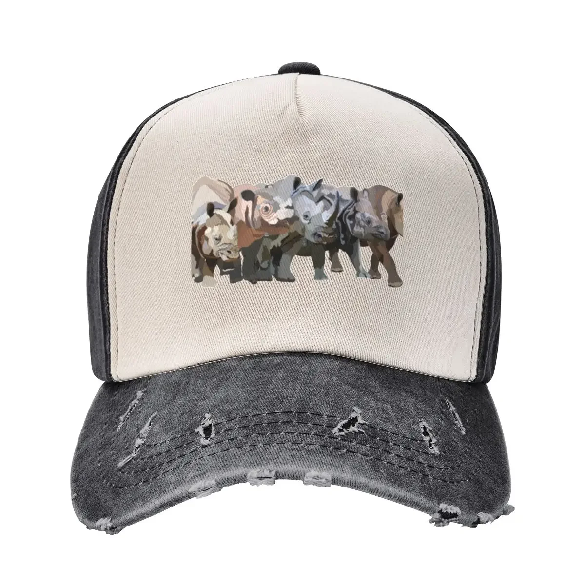 

Rhino Species Baseball Cap Horse Hat Winter hat black Mens Women's
