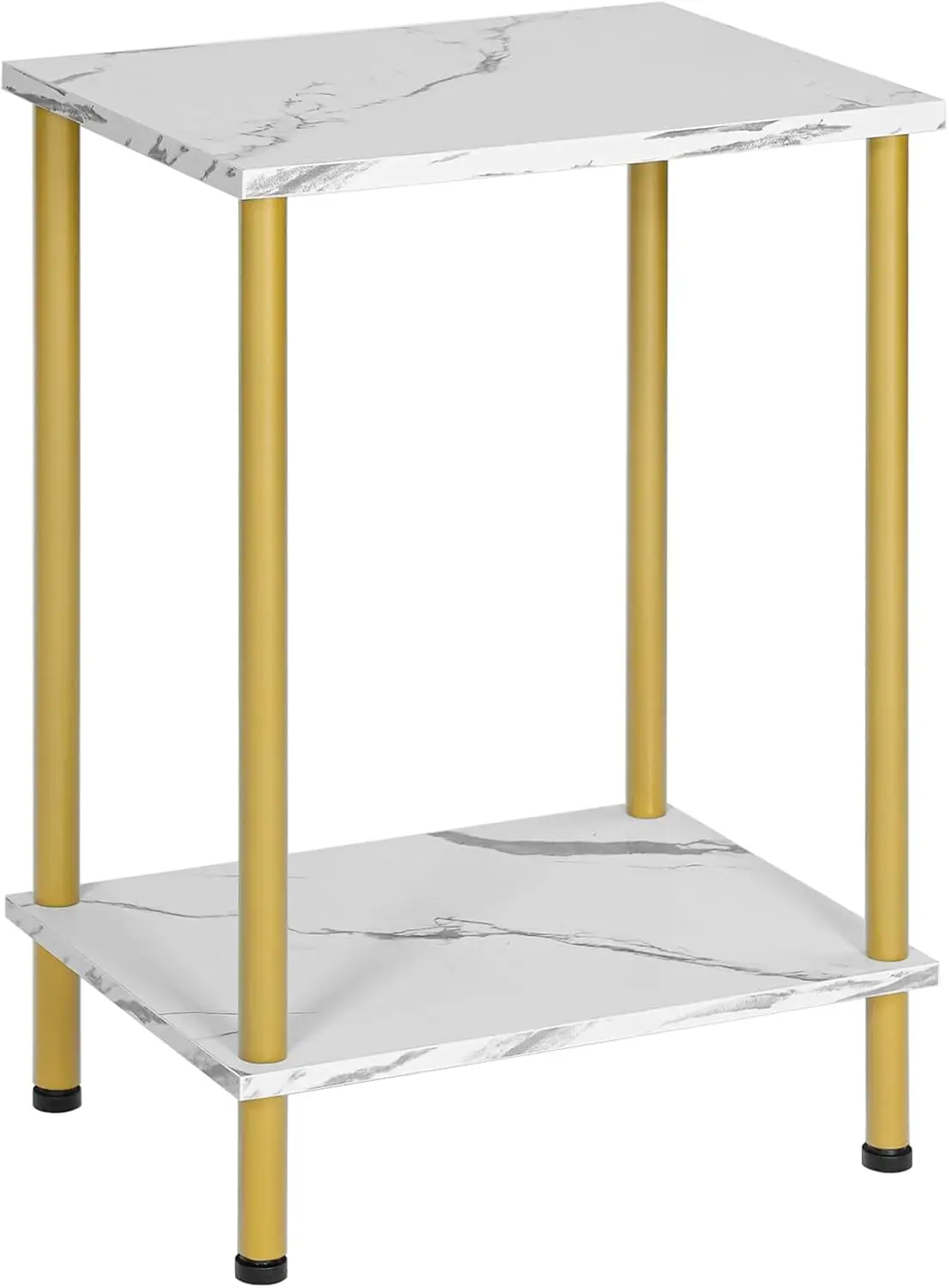 

End Table, Small Side Table, Nightstand with 2-Layer Storage Shelves, Sofa Table for Small Spaces, Living Room, Bedroom, Stab